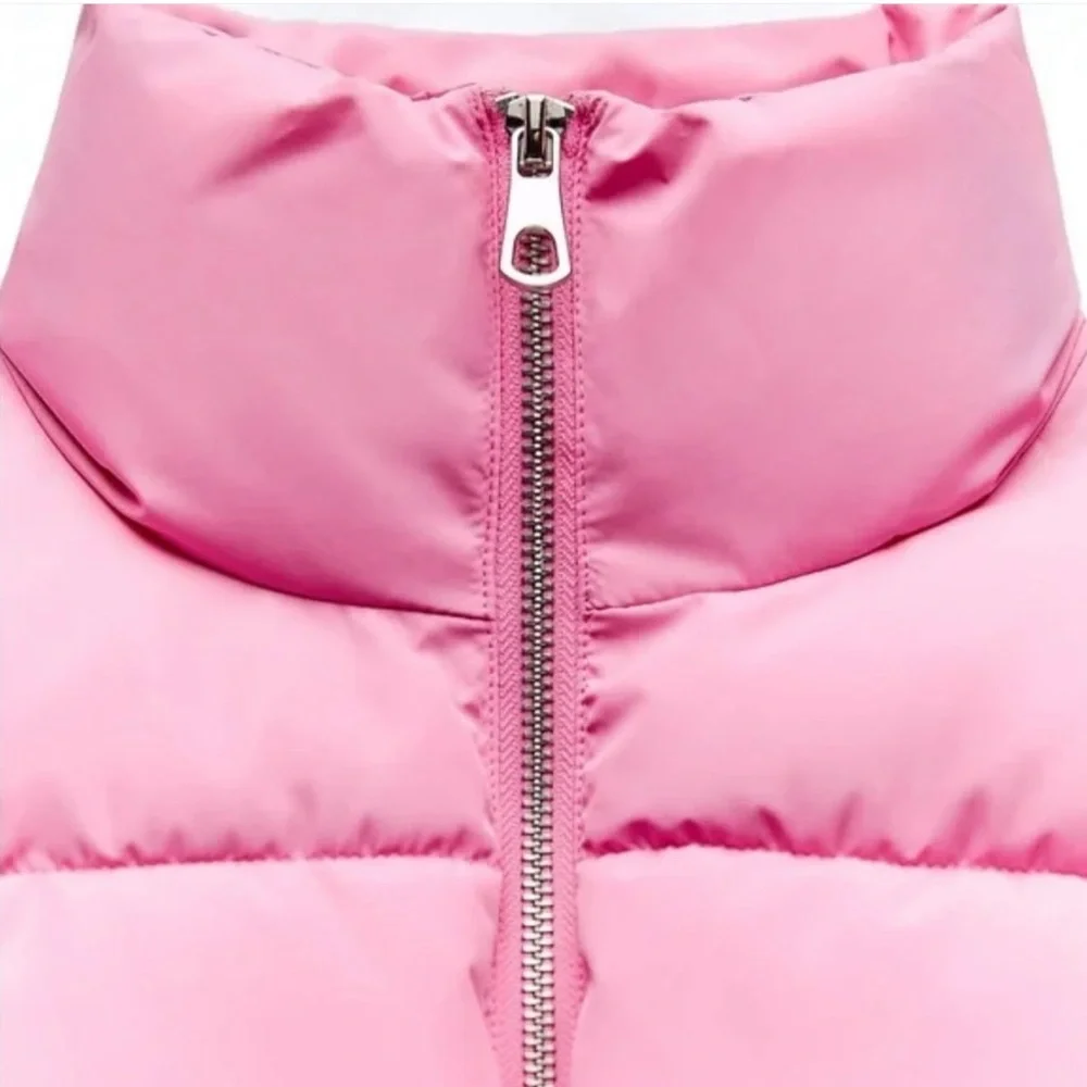 Zara Bubble Gum Pink Puffer Jacket XS Brand New NWOT 🩷 - Picture 5 of 5
